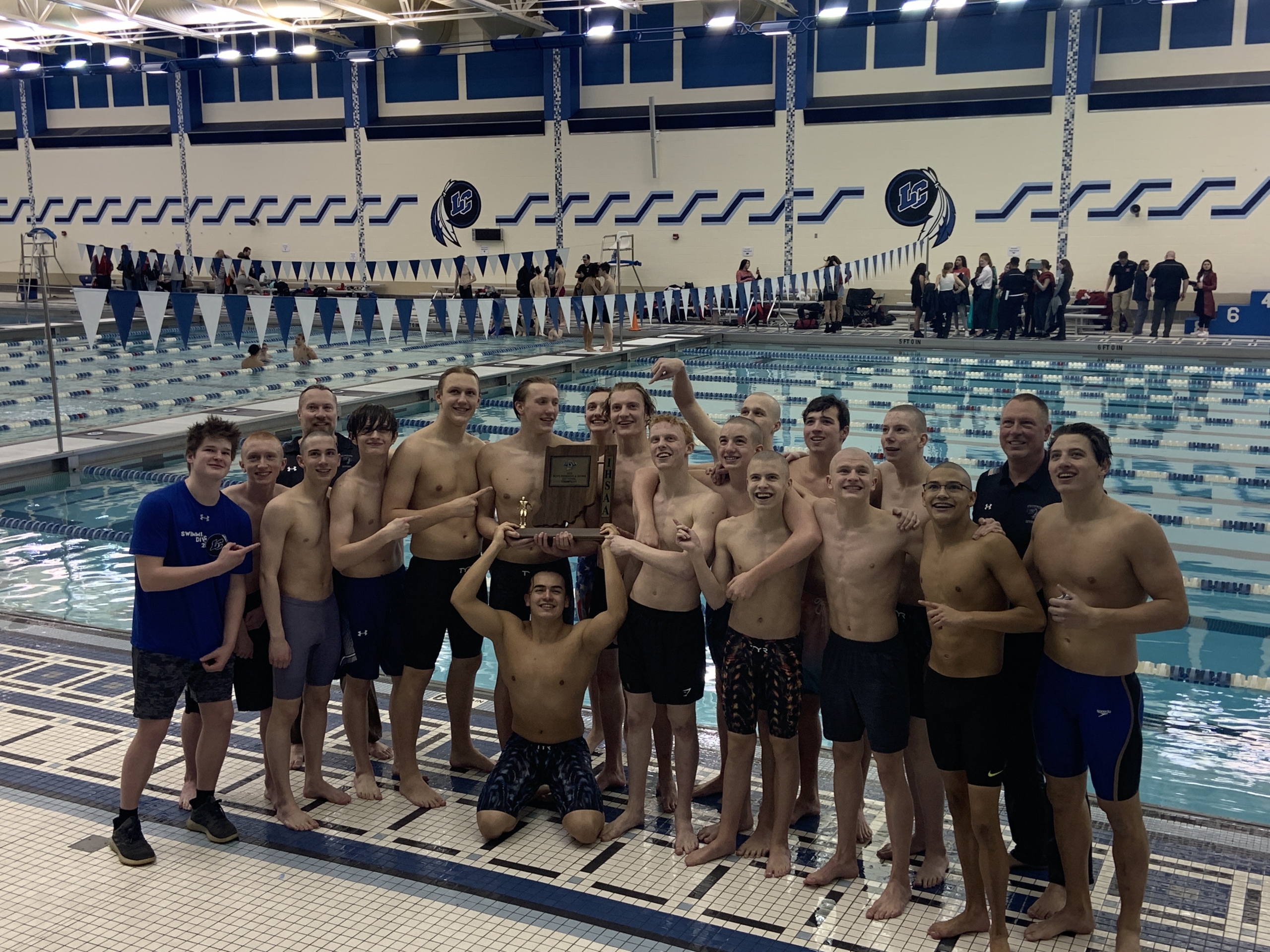 Congrats to our sectional boys' swimming and diving individual and relay champions!!